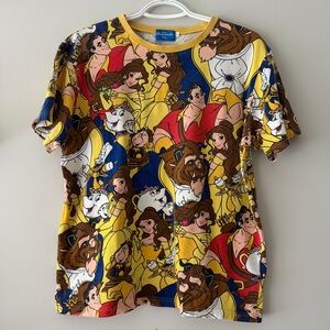 Belle/Beauty & The Beast Tokyo Disneyland AOP Shirt Large (fits like medium)